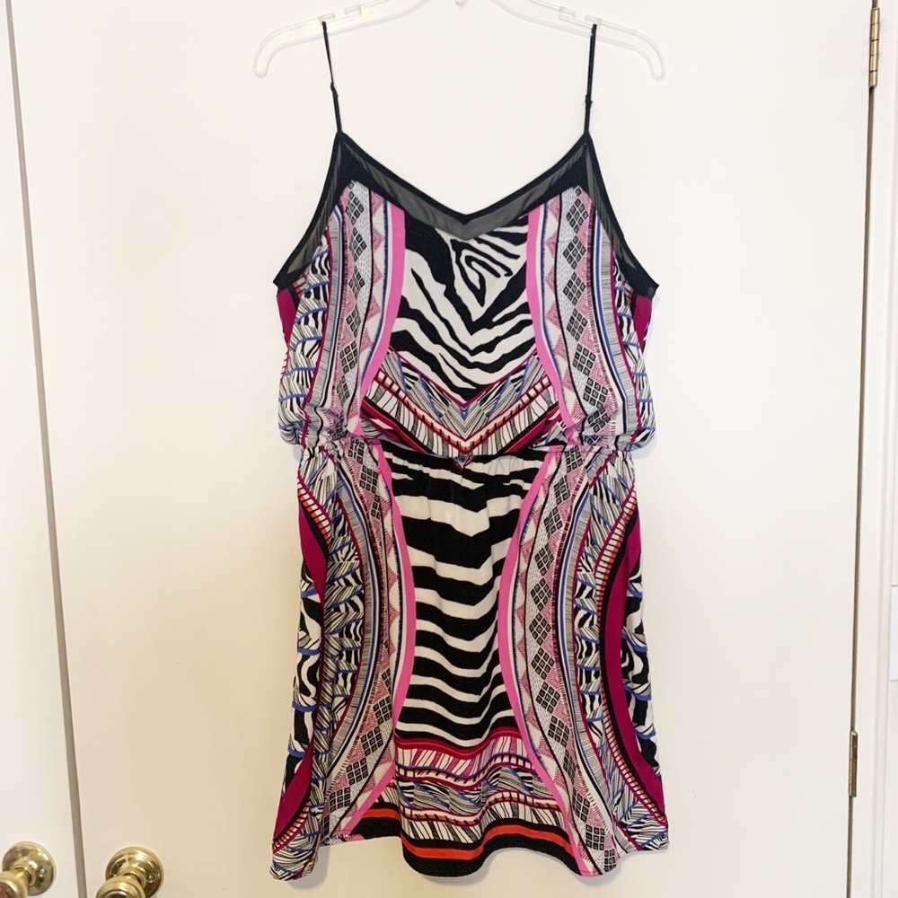 Express- animal print dress: Size Large Pink